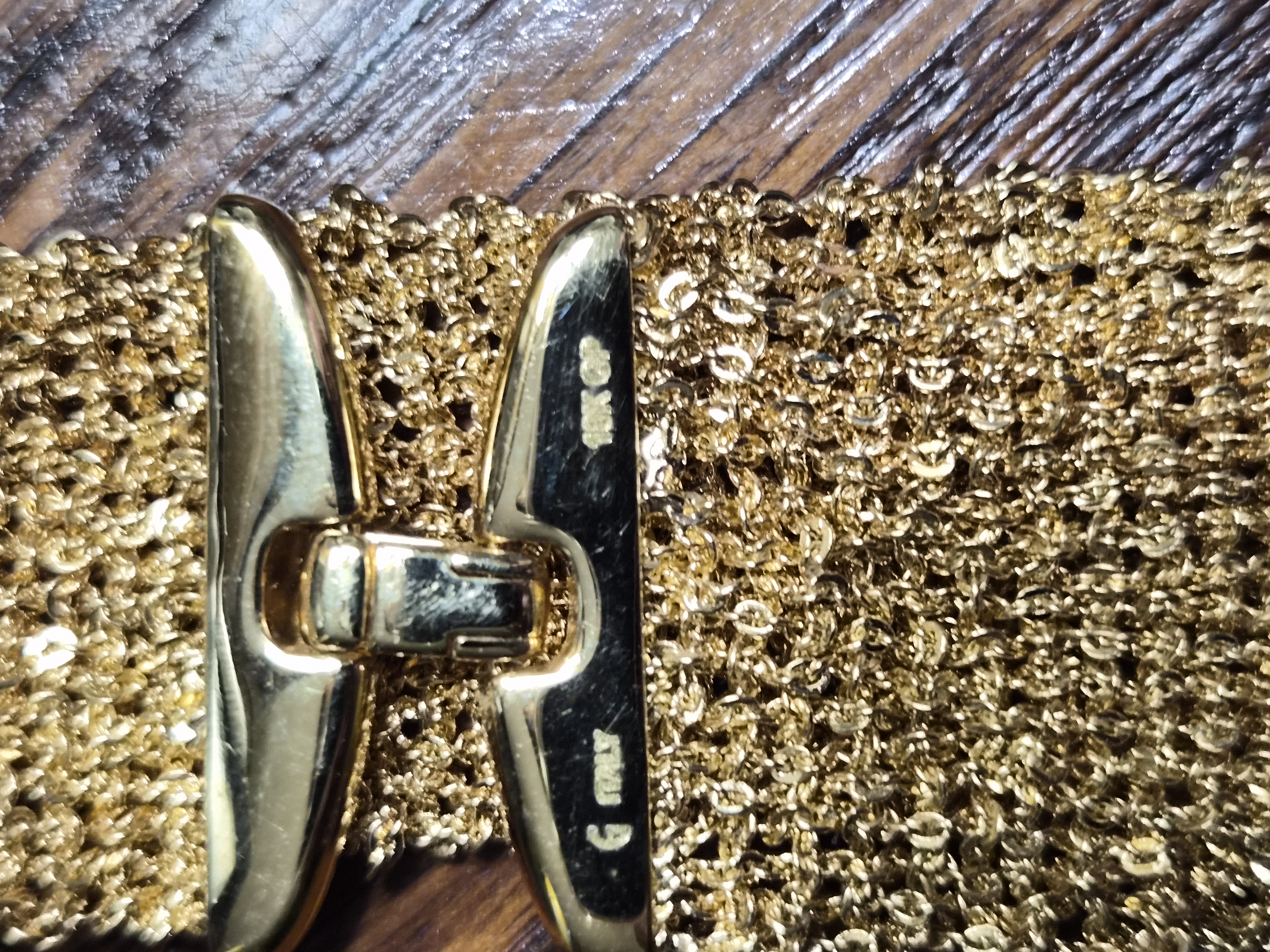 Gold Mesh Bracelet - back