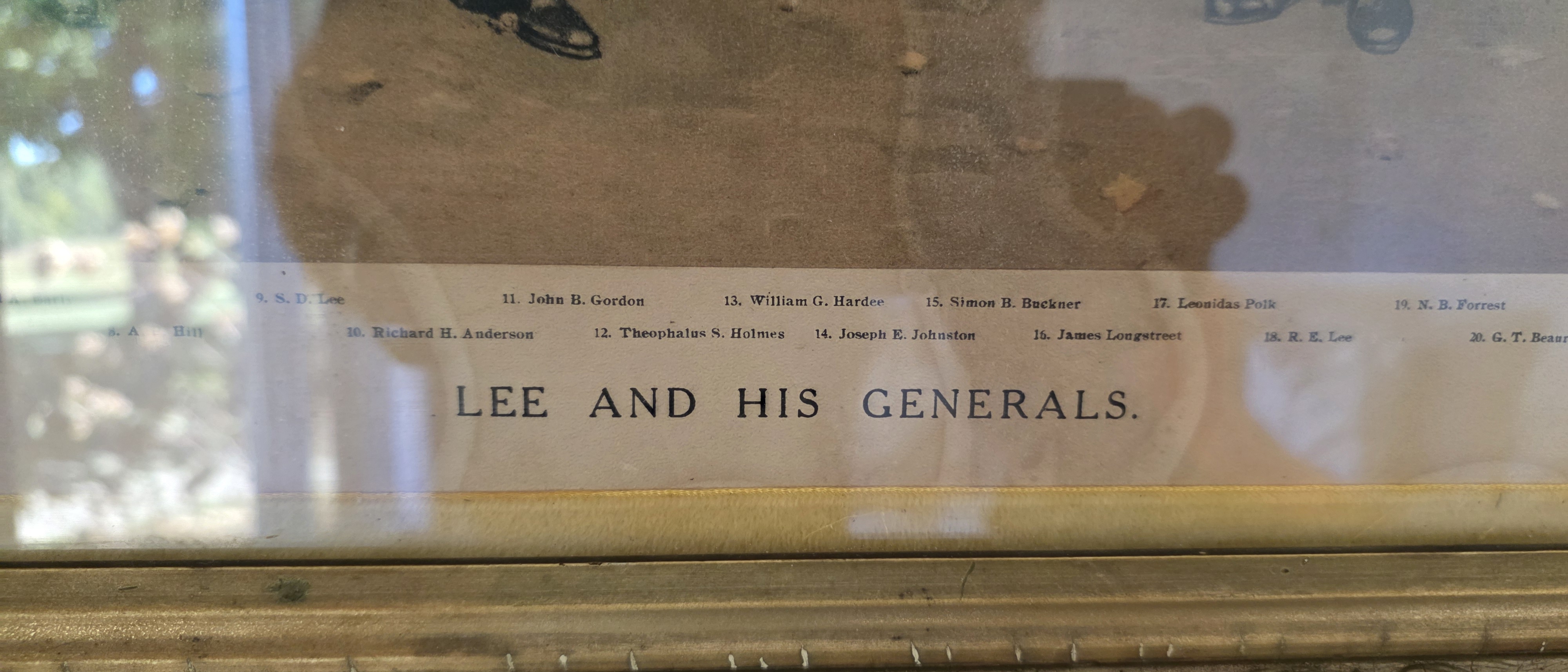 'Lee and His Generals' Framed Print - detail