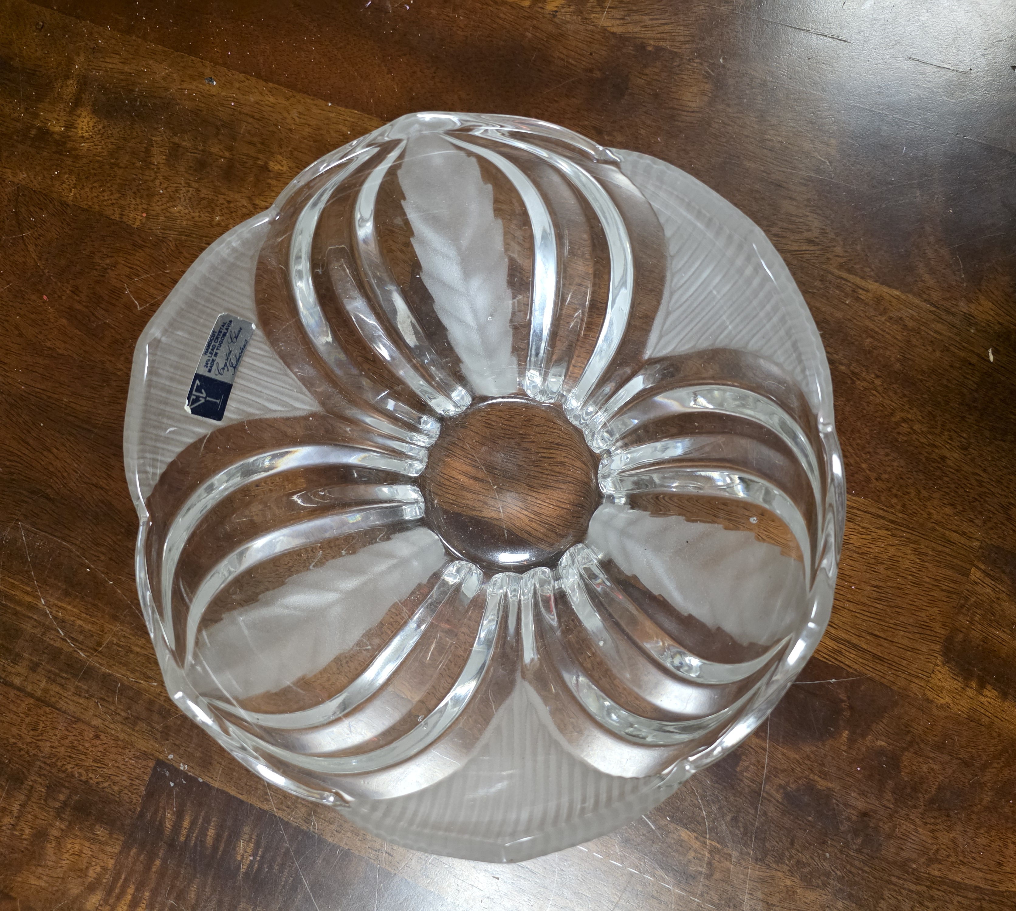 Crystal Clear Lead Crystal Bowl - top