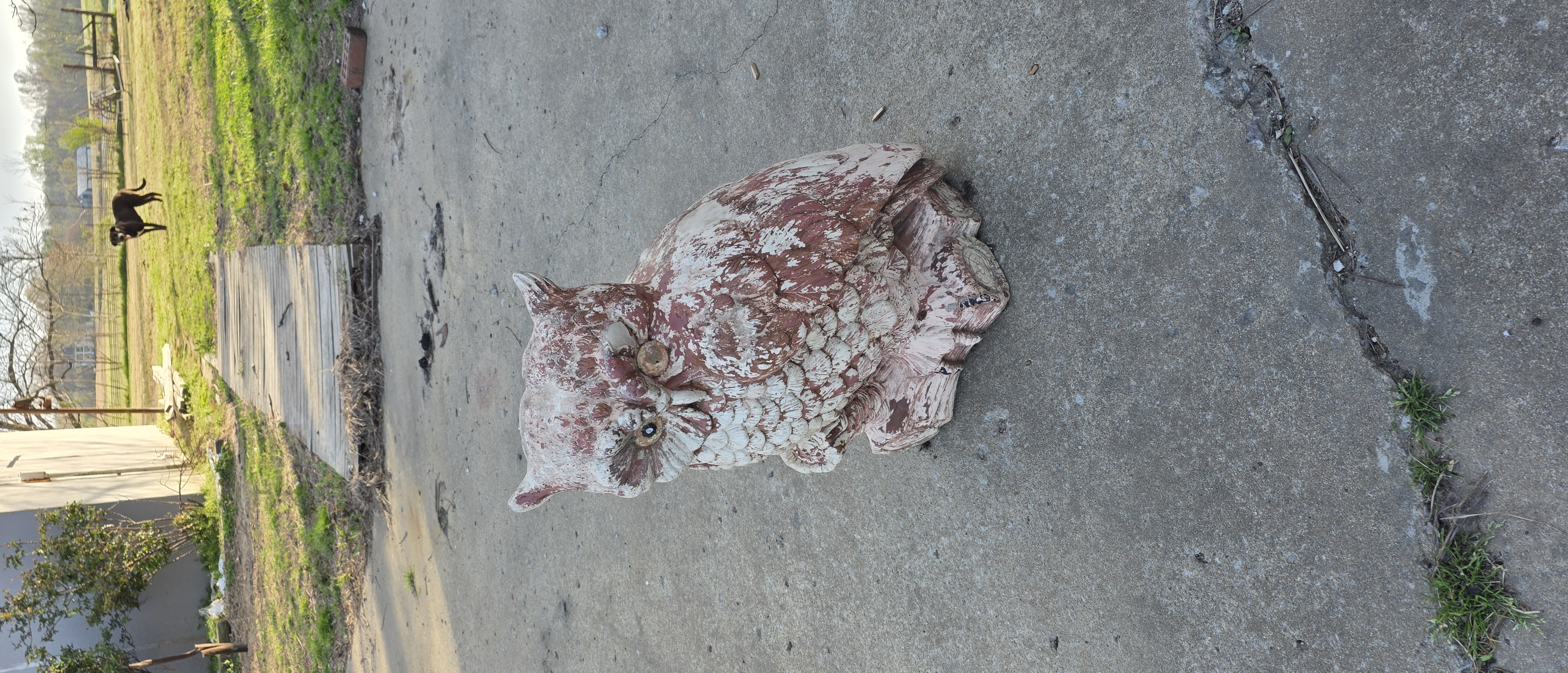 Vintage Owl Garden Statue