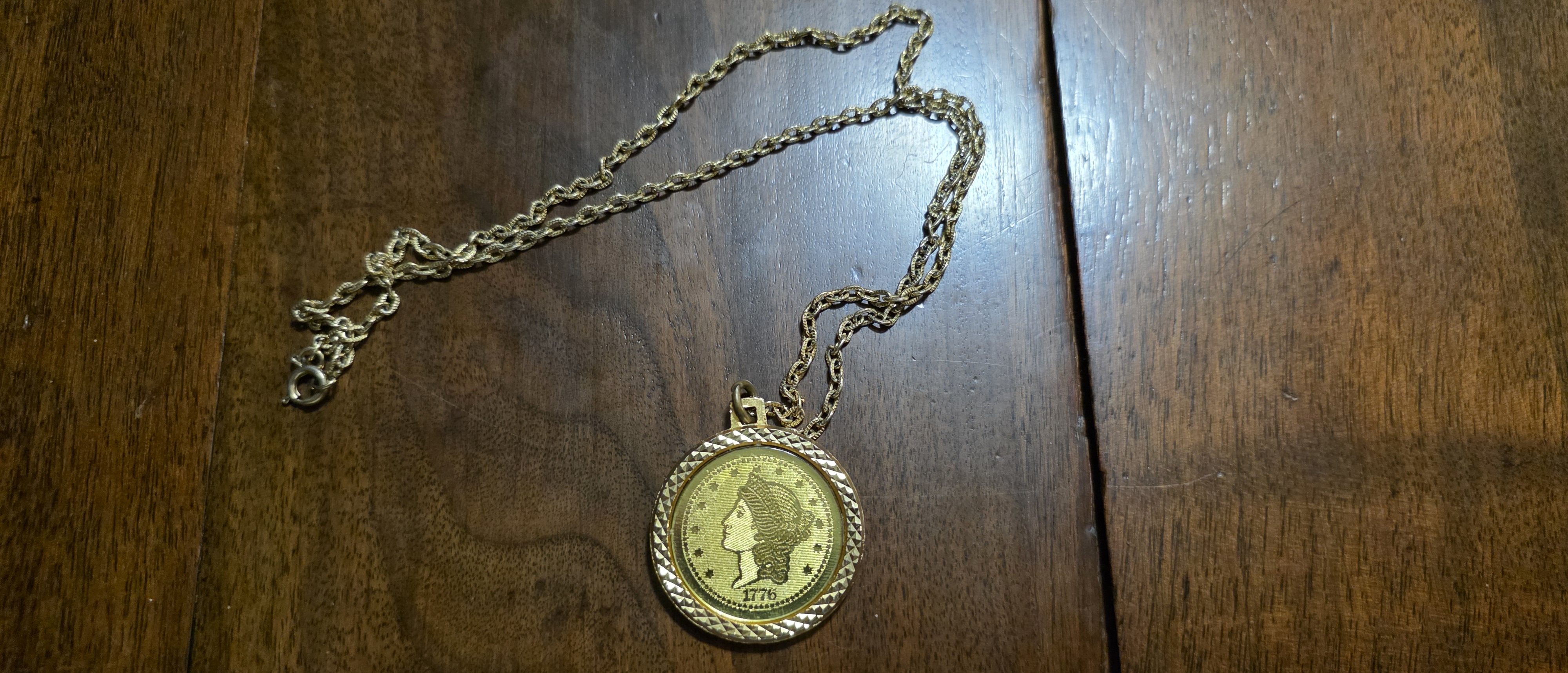 1776 Commemorative Coin Pendant Necklace