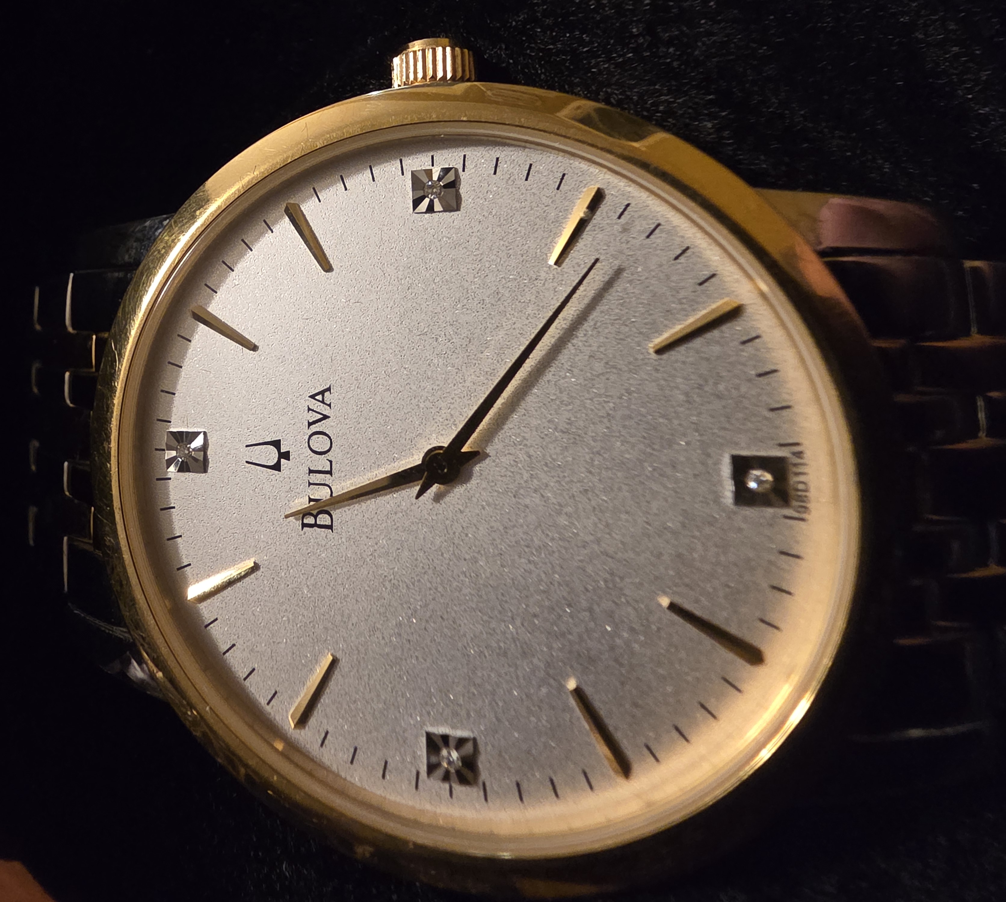 Bulova Men's Dress Watch with Two-Tone Bracelet - detail