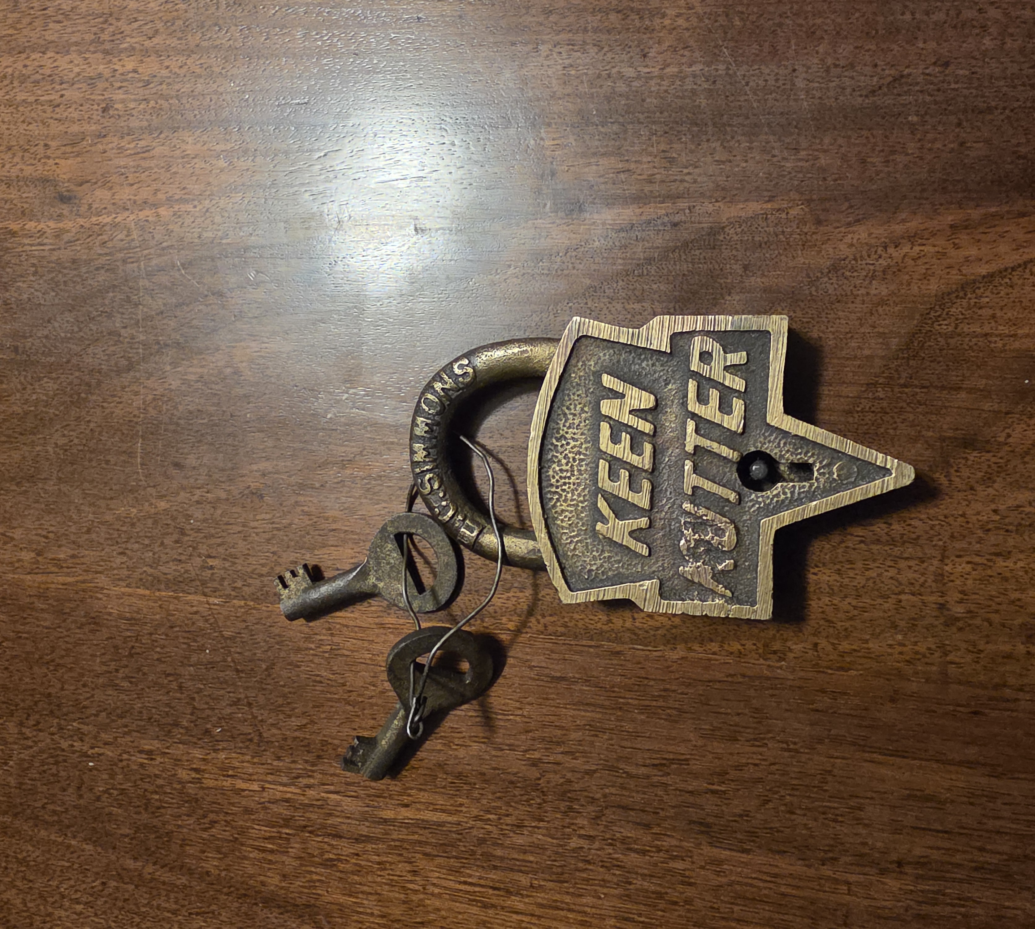 Keen Kutter Antique Padlock with Keys