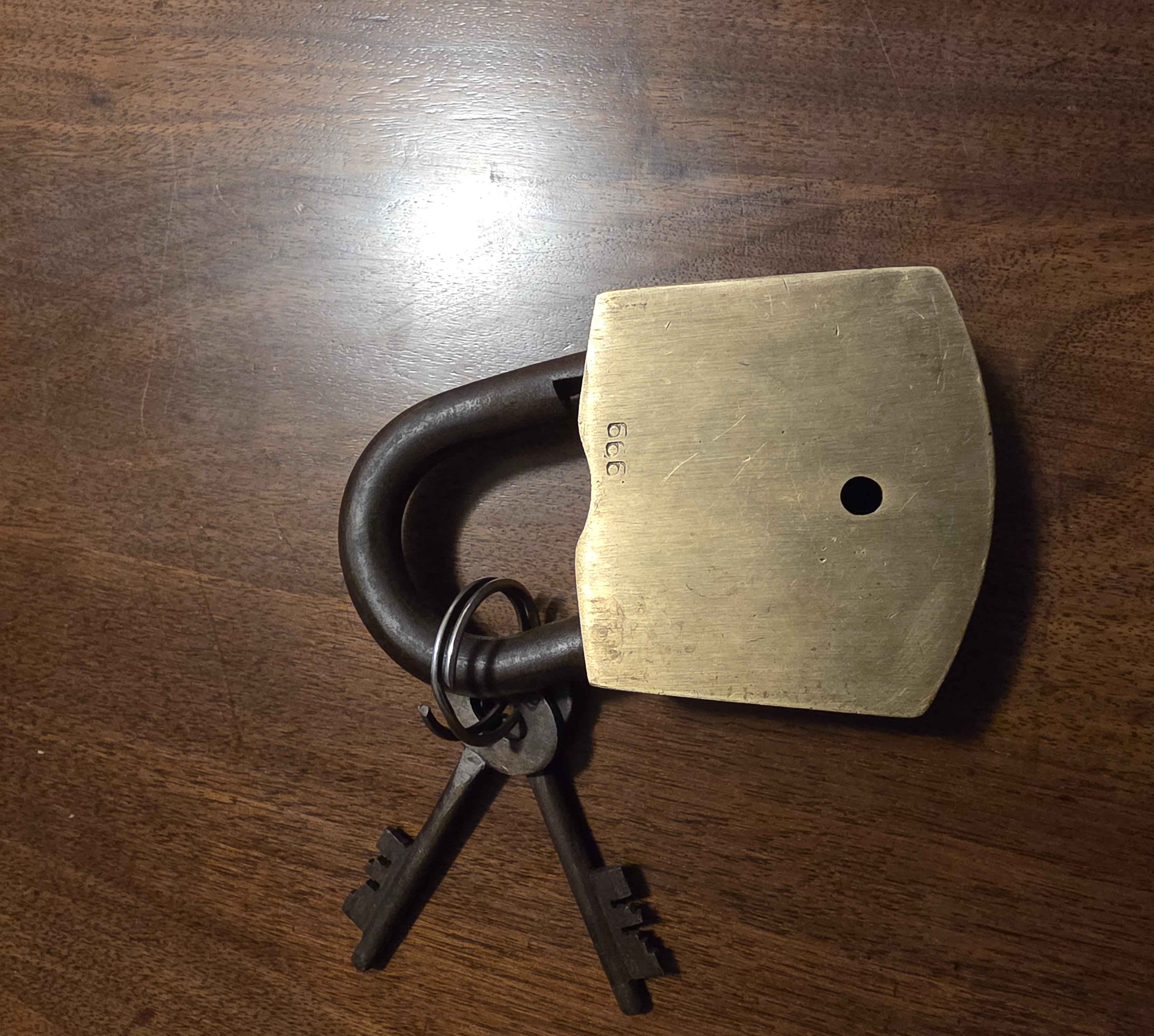 Winchester Brass Padlock - back